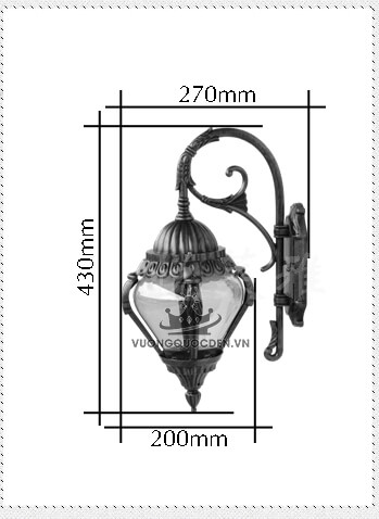 Đèn sân vườn thủy tinh ROL508-1